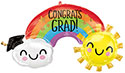 LRG SHP CONGRATS GRAD RAINBOW 41 (PKG)(D) sale