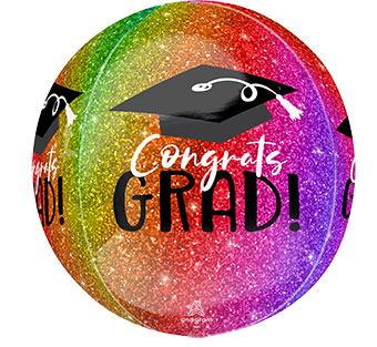 ORBZ CONGRATS GRAD OMBRE SPARKLE (PKG)(D)