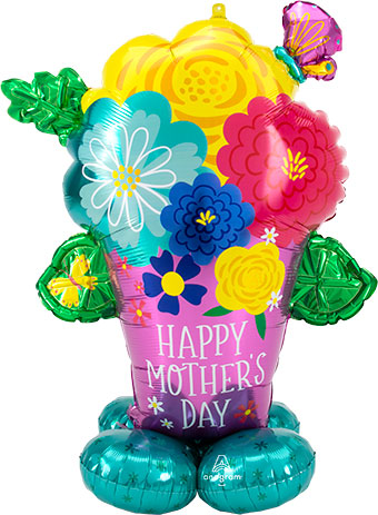 AIRLOONZ HAPPY MOTHER'S DAY FLOWER POT 53 (PKG)(D) sale