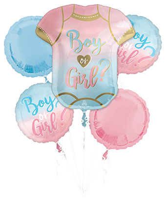 BOUQUET THE BIG REVEAL ONESIE BOY OR GIRL ? (PKG)