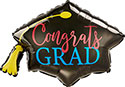 LRG SHP CONGRATS GRAD CAP RED AND BLUE 31 (PKG)(D) sale