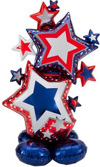 AIRLOONZ PATRIOTIC STAR CLUSTER 59 (PKG)