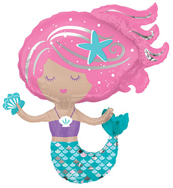 LRG SHP SHIMMERING MERMAID 30 (PKG)