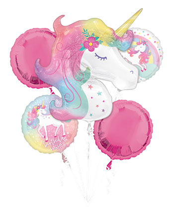 BOUQUET BIRTHDAY WISHES ENCHANTED UNICORN (PKG)