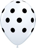 11C POLKA DOTS BIG WHITE W/ BLACK DOTS (BAG 50)