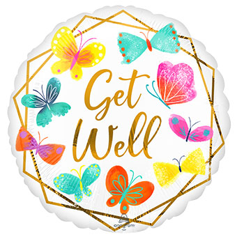 18C GET WELL BUTTERFLIES (PKG)