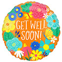 18C GET WELL SOON ORANGE FLORAL (PKG)