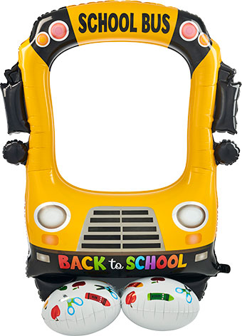 AIRLOONZ SELFIE FRAME BACK TO SCHOOL BUS 56 (PKG)