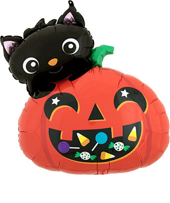 LRG SHP CAT & CANDY PUMPKIN 25 (PKG)(D) sale