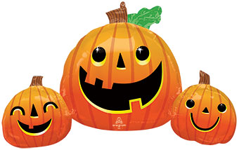 LRG SHP SMILEY PUMPKIN TRIO 35 (PKG)