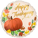 18C HAPPY THANKSGIVING SATIN FALL PUMPKIN (PKG)