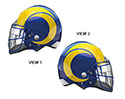 FOOTBALL LRG SHP LOS ANGELES RAMS HELMET 21 (PKG)