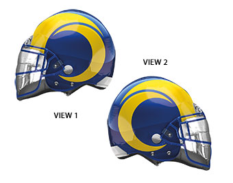 FOOTBALL LRG SHP LOS ANGELES RAMS HELMET 21 (PKG)