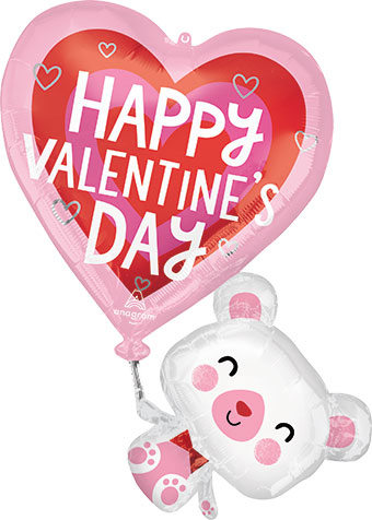 LRG SHP HAPPY VALENTINE'S DAY BEAR 31 (PKG)