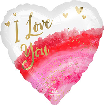 18H GEODE WATERCOLOR I LOVE YOU (PKG)