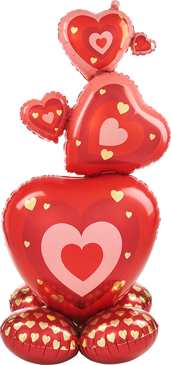 AIRLOONZ STACKING HEARTS CONSUMER INFLATE 55 (PKG)