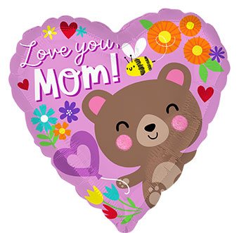 18H LOVE YOU MOM BEAR LAVENDER (PKG)(D) sale