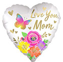 18H LOVE YOU MOM SATIN FLORAL (PKG)