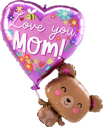 LRG SHP LOVE YOU MOM BEAR 31 (PKG)(D) sale