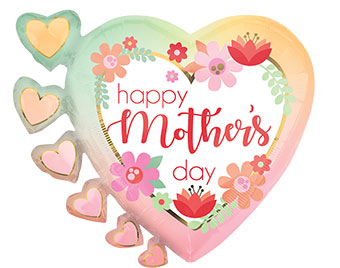 LRG SHP HAPPY MOTHER'S DAY FILTERED OMBRE 24 (PKG)