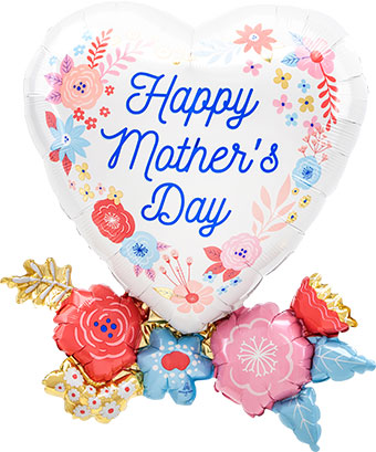 LRG SHP HAPPY MOTHER'S DAY ARTFUL FLORALS 30 (PKG)(D) sale