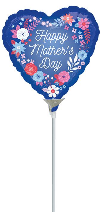 9H BLUE HAPPY MOTHER'S DAY ARTFUL FLORALS  AIR FILL ONLY