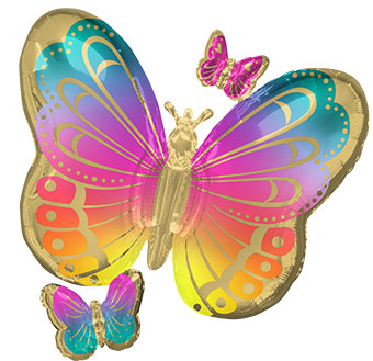 LRG SHP COLORFUL BUTTERFLIES 29 (PKG)