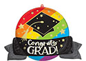 LRG SHP BOLD RAINBOW CONGRATS GRAD 32 (PKG)(D) sale