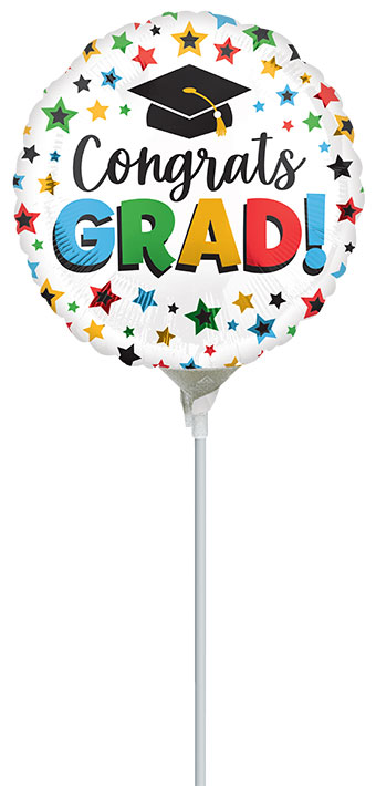 9C MULTI-COLORED CONGRATS GRAD AIR FILL ONLY