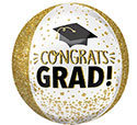 ORBZ CONGRATS GRAD GOLD GLITTER (PKG)