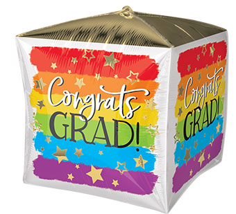 CUBEZ PAINTED RAINBOW CONGRATS GRAD (PKG)(D) sale