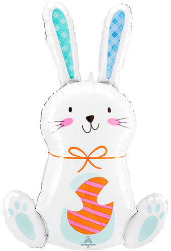 LRG SHP WHITE FUNNY BUNNY 33 (PKG)