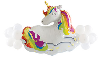 LRG SHP UNICORN LATEX-ACCENTED (PKG)