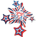 LRG SHP YAY! USA STAR CLUSTER 35 (PKG)