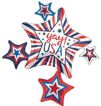 LRG SHP YAY! USA STAR CLUSTER 35 (PKG)