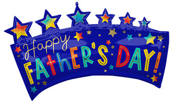 LRG SHP HAPPY FATHER'S DAY STAR BANNER 34 (PKG)