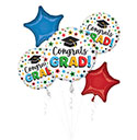 BOUQUET MULTI-COLORED CONGRATS GRAD (PKG)(D)