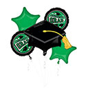 BOUQUET CONGRATS GRAD TRUE TO YOUR SCHOOL GREEN (PKG)(D)