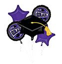 BOUQUET CONGRATS GRAD TRUE TO YOUR SCHOOL PURPLE (PKG)(D)