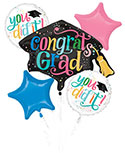 BOUQUET CONGRATS GRAD YOU DID IT FOLLOW YOUR DREAMS (PKG)