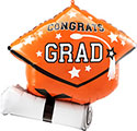 LRG SHP CONGRATS GRAD TRUE TO YOUR SCHOOL ORANGE 25 (PKG)