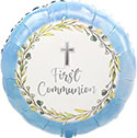 18C MY FIRST COMMUNION BLUE (PKG)