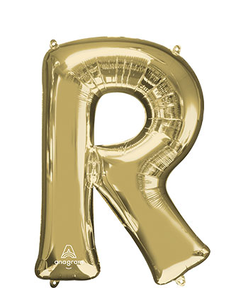 LRG SHP LETTER R WHITE GOLD ANAGRAM (PKG)