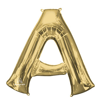 LRG SHP LETTER A WHITE GOLD ANAGRAM (PKG)