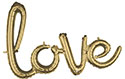 CONSUMER INFLATED PHRASE SCRIPT LOVE WHITE GOLD (PKG)