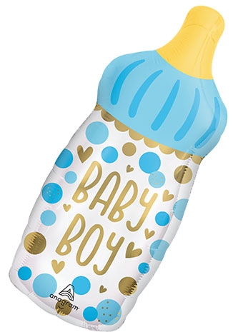 LRG SHP BABY BOY BOTTLE (PKG)