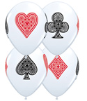 11C CASINO WHITE CARDS SUITS (BAG50)(D)