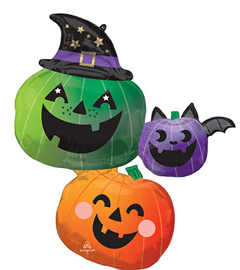 LRG SHP FUN & SPOOKY PUMPKIN STACKER 33 (PKG)