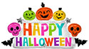 LRG SHP COLORFUL HAPPY HALLOWEEN MARQUEE 39 (PKG)