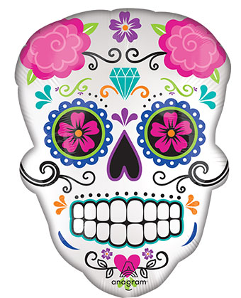 LRG SHP SATIN SUGAR SKULL 24 (PKG)(D) sale